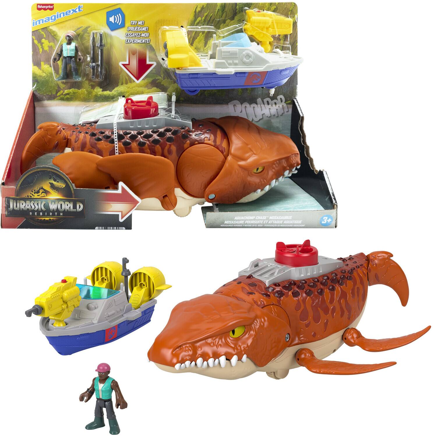 Fisher Price - Jurassic World: Rebirth Imaginext Aquachomp Chase Mosasaurus - Collectibles