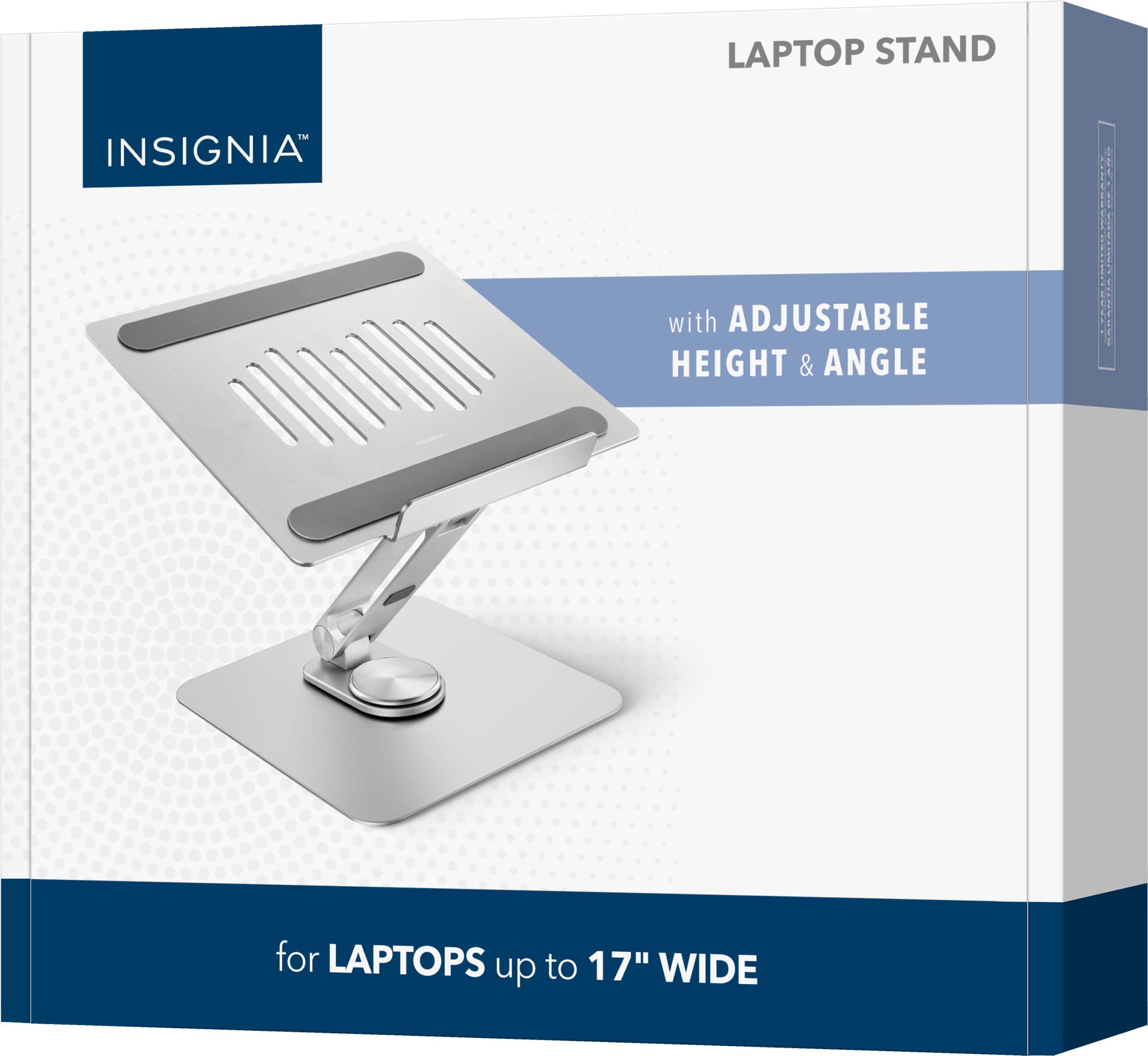 LAPTOP STAND 1 INSIGNIA with ADJUSTABLE HEIGHT & ANGLE ! JSRKRRR : | PERFECT for LAPTOPS up to 17" WIDE