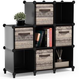 Sorbus - 8 Cube Storage Organizer –Waterproof Cubby Shelf - Closet, Toys, Books, Shoes, Décor –Bedroom, Living Room, Kids - Black
