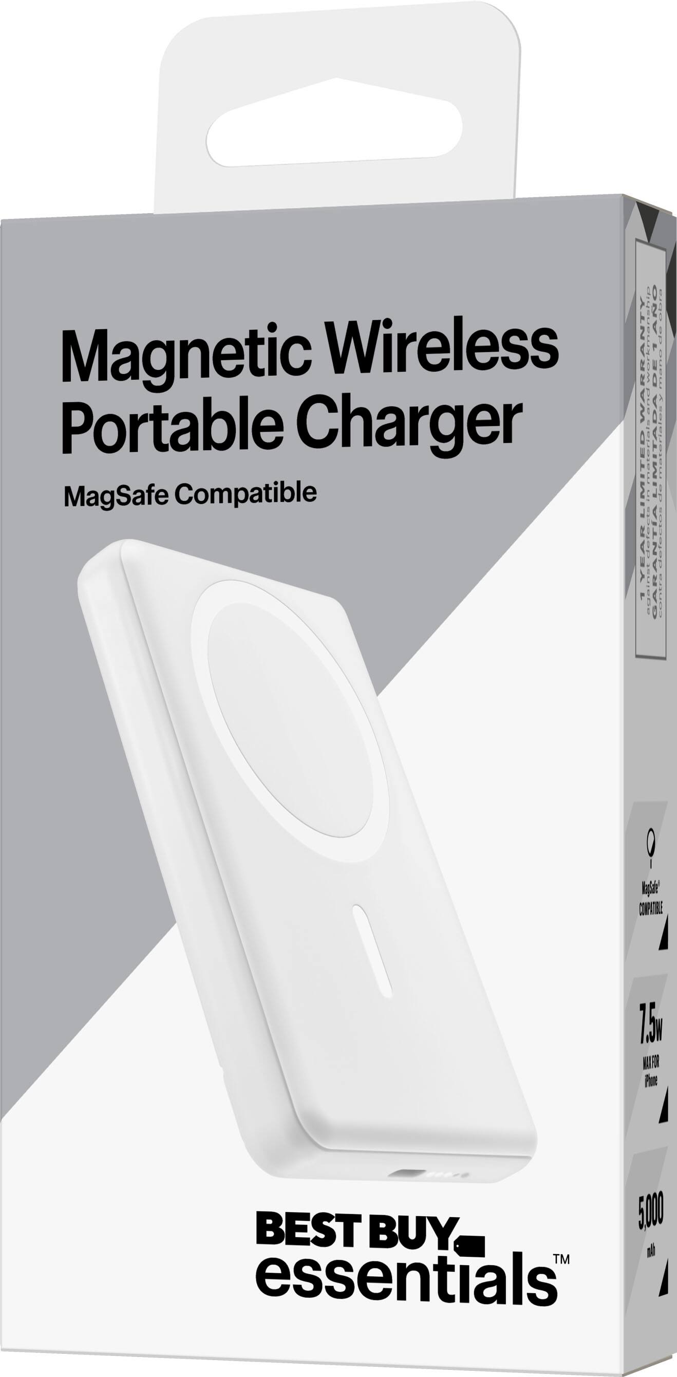 Magnetic Wireless Portable Charger MagSafe Compatible Best Buy Essentials