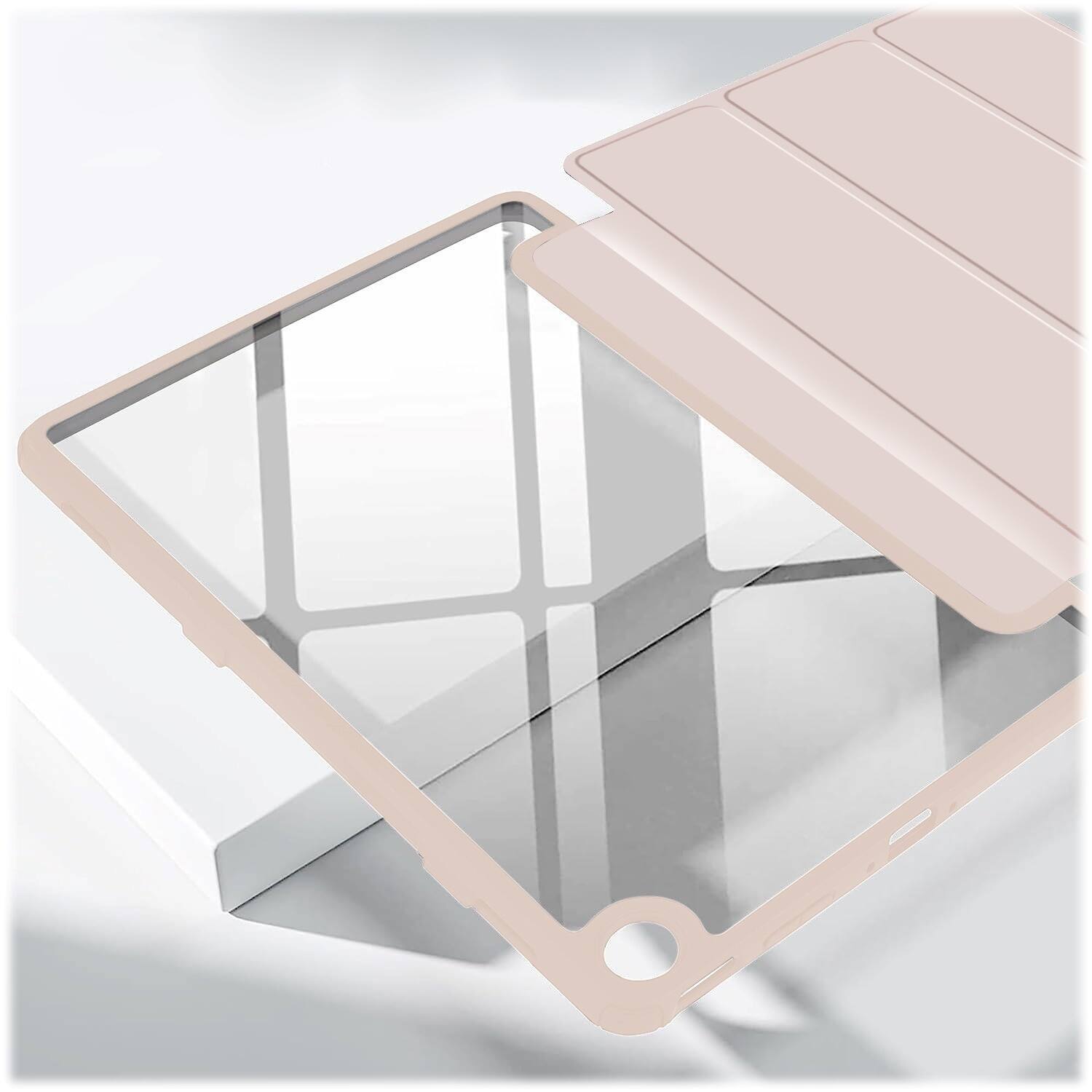 Alt View 14. SaharaCase - AirShield Tri-Fold Folio Case for Amazon Fire Max 11 (2023) - Blush Pink.