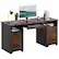 Front. Bestier - 59" Wide Office Desk with Four Drawers and File Drawer Computer Desk - Cherry.