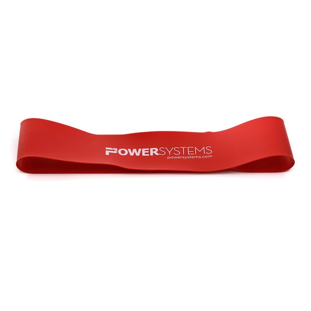 Power Systems - 9" Mini Versa-Loop Exercise Bands, Medium (9-34 lbs) Workout Bands for Exercise - Red