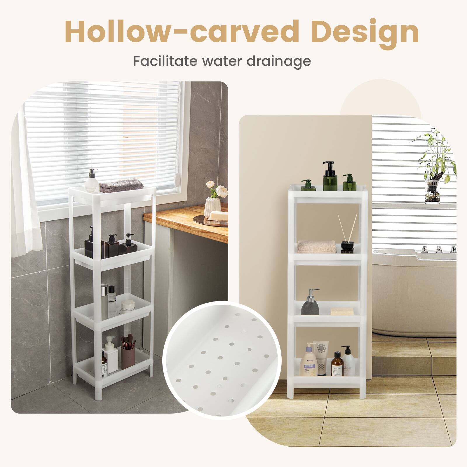 Hollow-carved Design
Facilitate water drainage