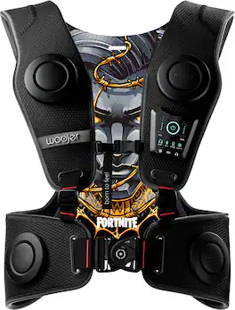 Woojer - Fortnite High-Fidelity Haptic Vest 3 – Midas Edition for Games, Music, Movies, VR, and Wellness - Black/Golden