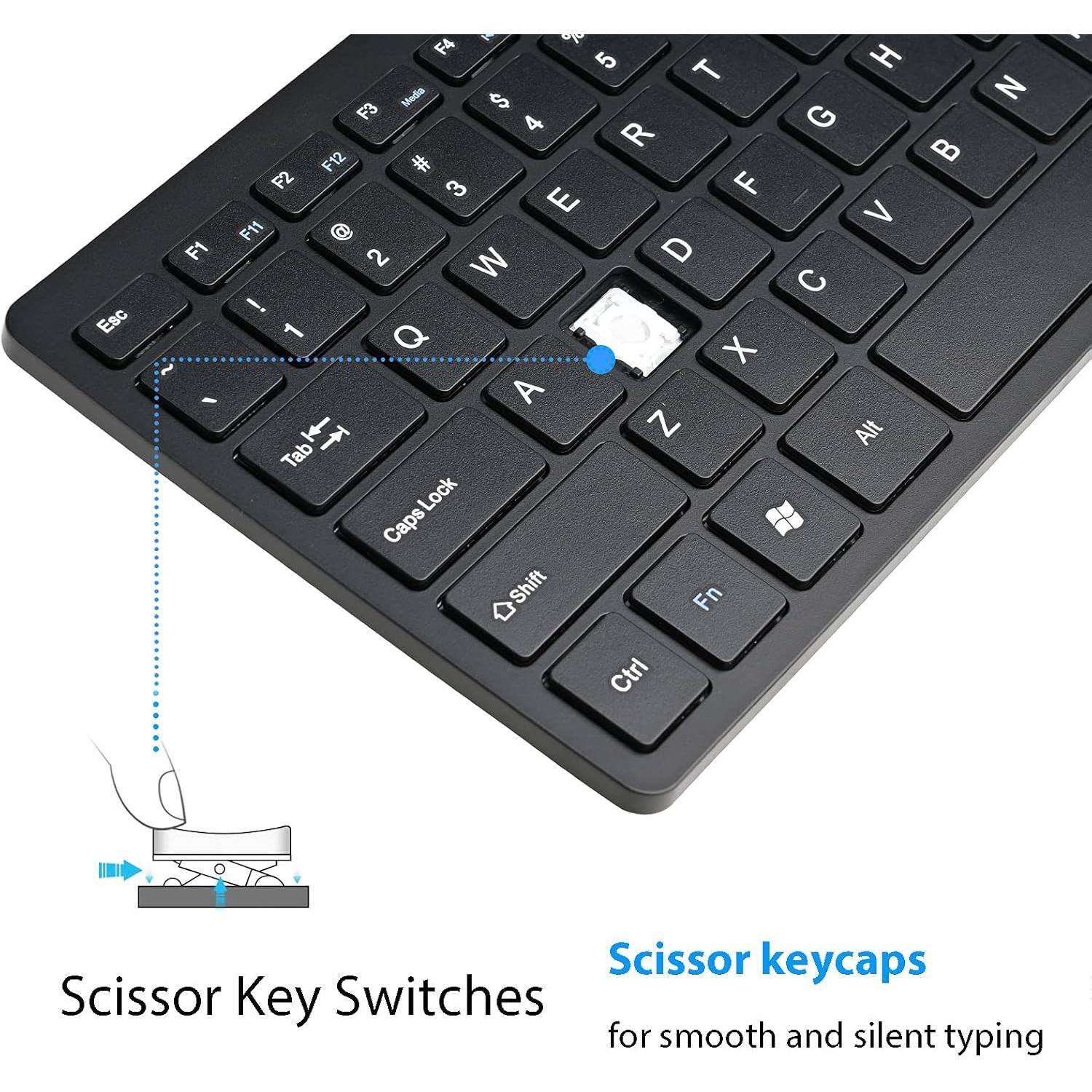 Scissor Key Switches for smooth and silent typing

Scissor keycaps