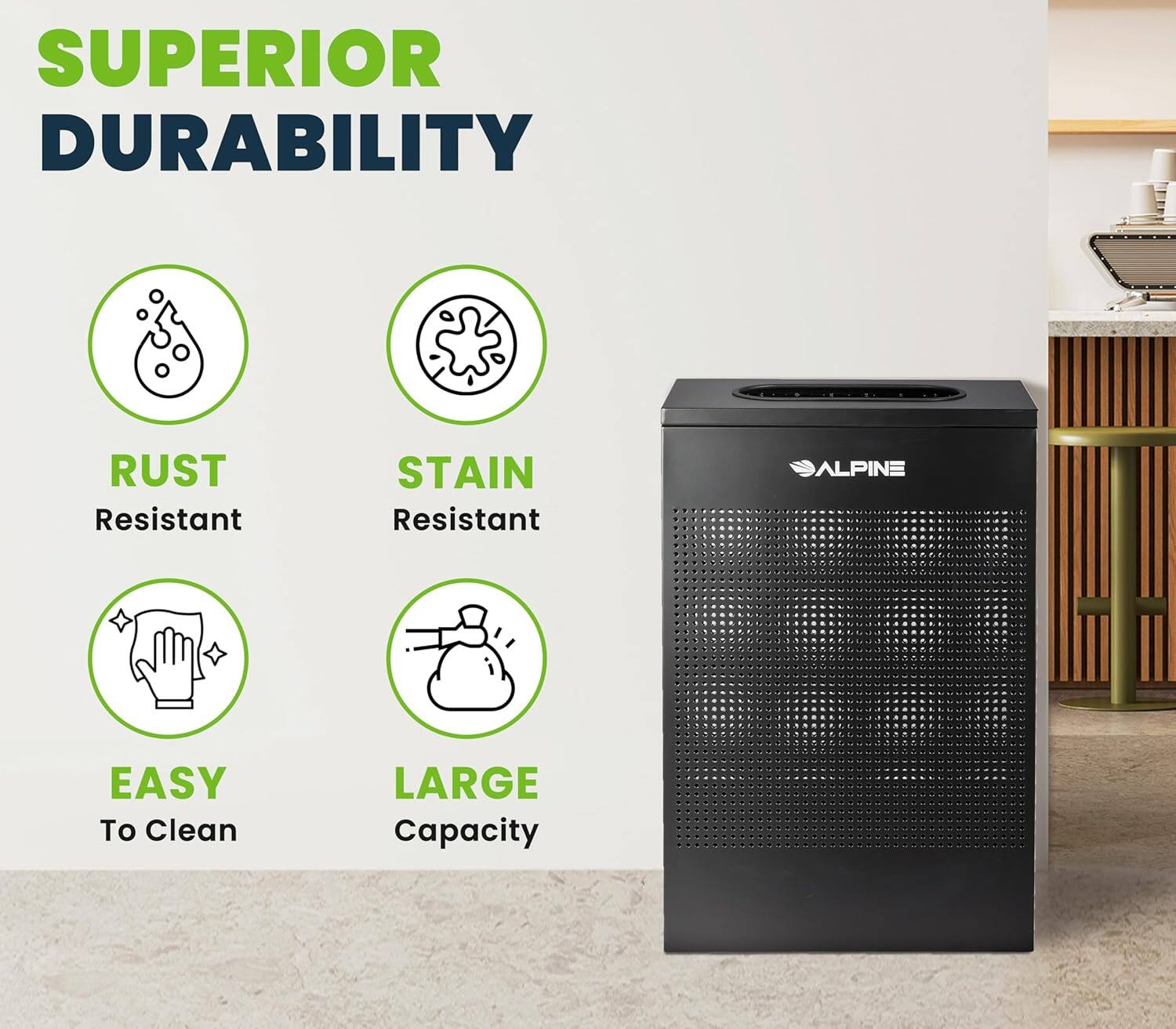 SUPERIOR DURABILITY

RUST Resistant
STAIN Resistant
EASY To Clean
LARGE Capacity