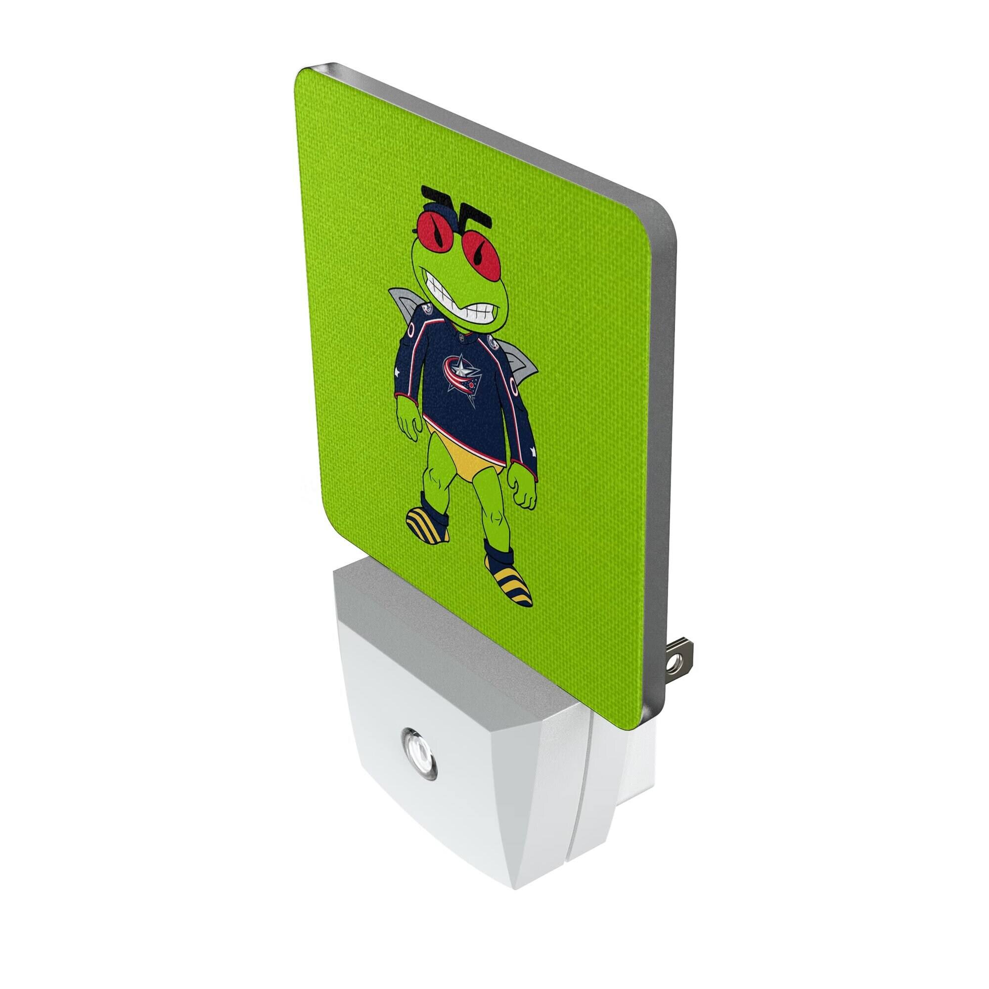 Alt View 1. Keyscaper - Columbus Blue Jackets 2-Pack Solid Design Mascot Nightlight Set - White.