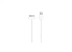 Front. Apple - Apple Cable 30-Pin USB-A - White MA591BZ/C.