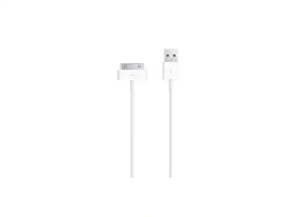Front. Apple - Apple Cable 30-Pin USB-A - White MA591BZ/C.
