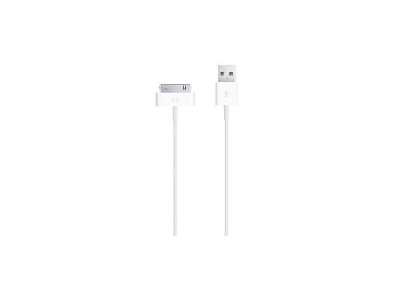 Front. Apple - Apple Cable 30-Pin USB-A - White MA591BZ/C.
