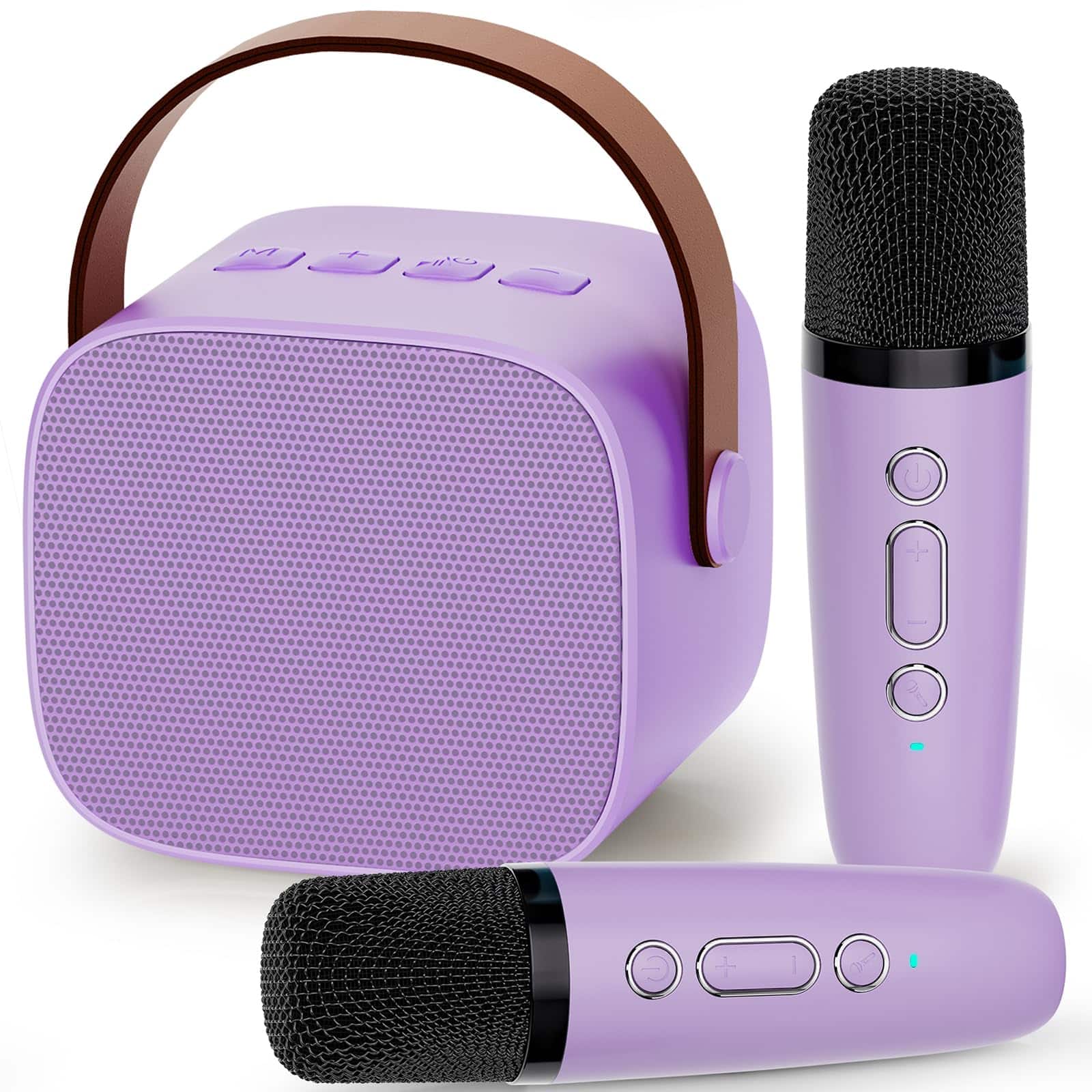 Cozy Serene - Karaoke Machine Popular Birthday Gifts +year Old Mini Wireless Microphones Portable Home Party (blue) Karaoke Machine - 2 Mic Purple2
