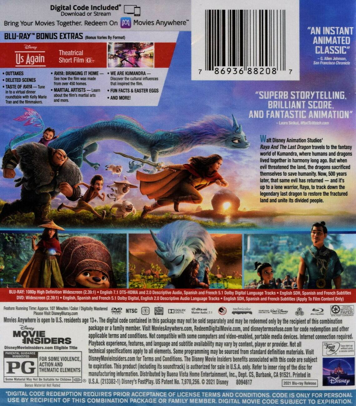 Alt View 1. Raya and the Last Dragon   - BLU-RAY.