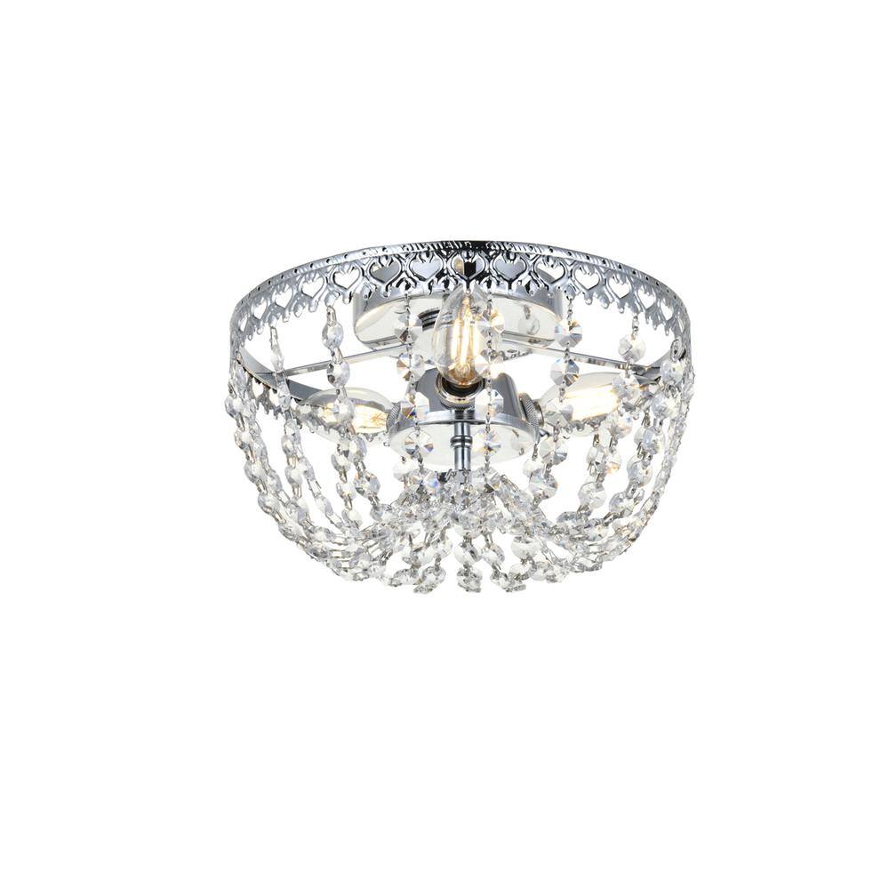 Alt View 4. Elegant Lighting - Kylie 10 inch flush mount in chrome - Chrome.