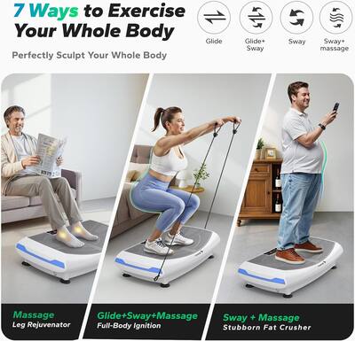 MERACH 4D Vibration Plate Exercise Machine 7 in 1 4D with Glide, Swing & Massage, Whole Body Workout Sculpting Platform White MR-2490W1 - Best Buy MERACH 4D Vibration Plate Exercise Machine 7 in 1 4D with Glide, Swing & Massage, Whole Body Workout Sculpting Platform White MR-2490W1 - Best Buy