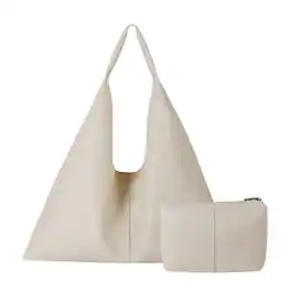 Fabibe - Leather Tote Bag Oversized Hobo Bags Large For Women Work Vegan Handbags Travel - Beige
