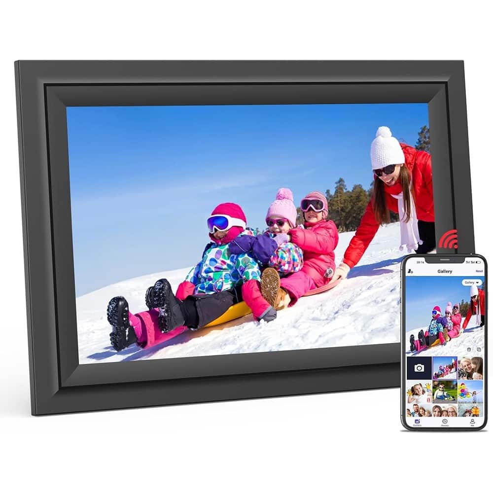 MOSZAR LLC - 10.1" WiFi Digital Photo Frame, 16GB, IPS Touch Screen, Share Photos/Videos via Uhale App