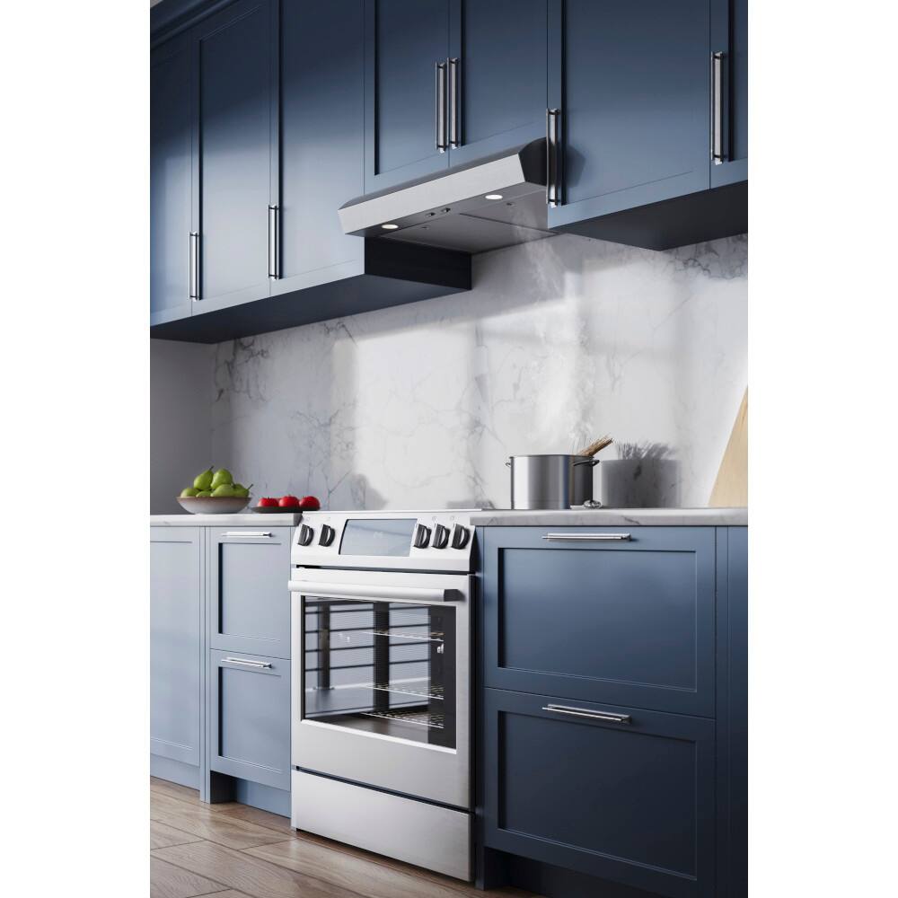 Alt View 11. Broan - Mantra 36-Inch 350 MAX Blower CFM 1.5 Sones Range Hood - Stainless Steel.