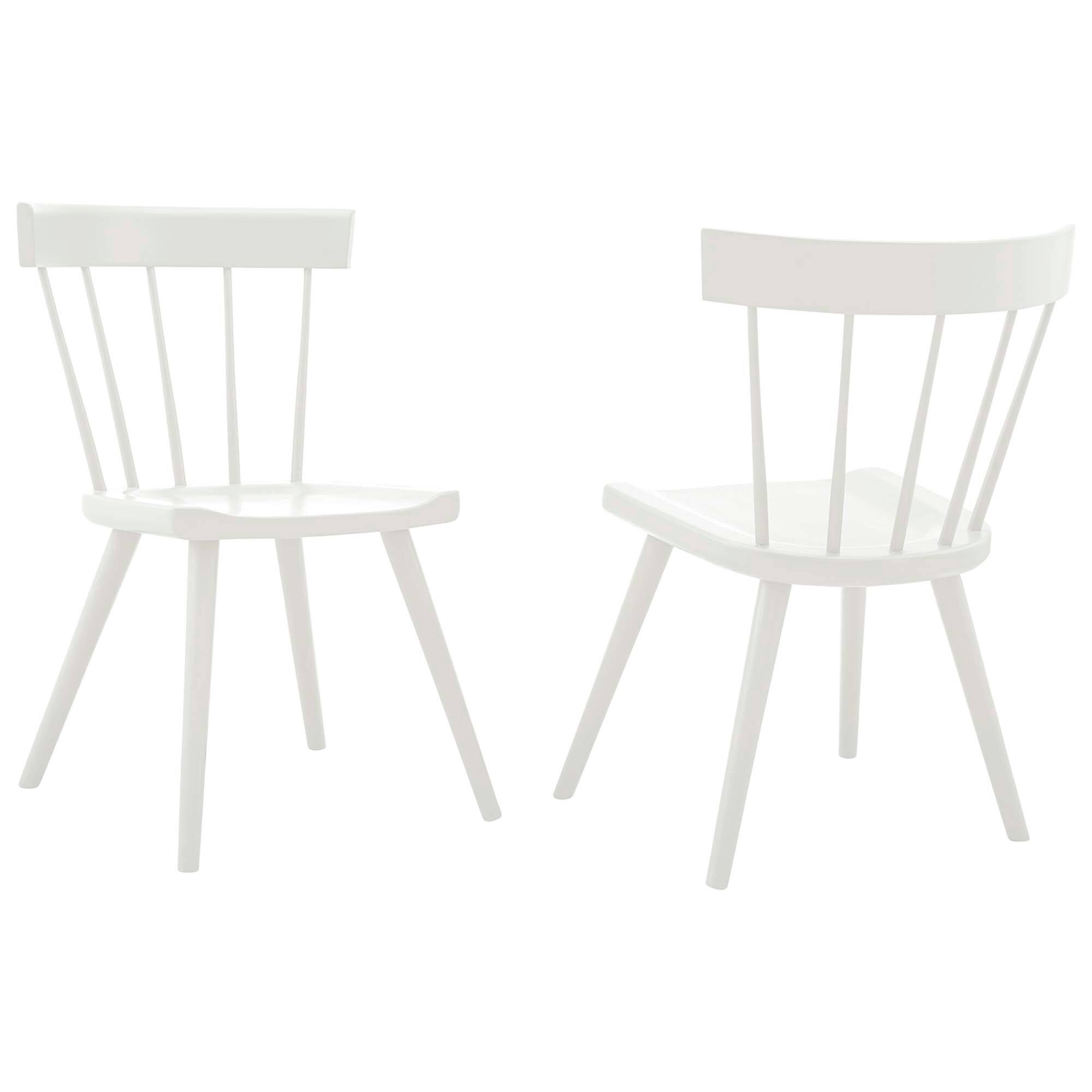 Angle. Modway - Sutter Wood Dining Side Chair Set of 2 by Modway - White.