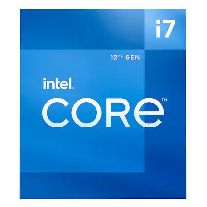 Front. Intel - Core i7-12700 12th Generation - 12 Core - 20 Thread - 1.6 to 4.9 GHz - LGA1700 - Desktop Processor.