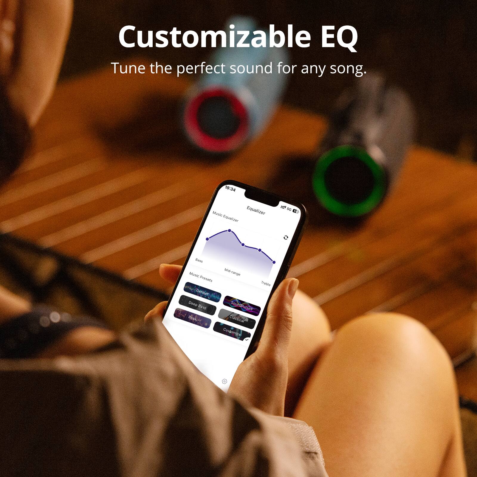 Customizable EQ: Tune the perfect sound for any song.