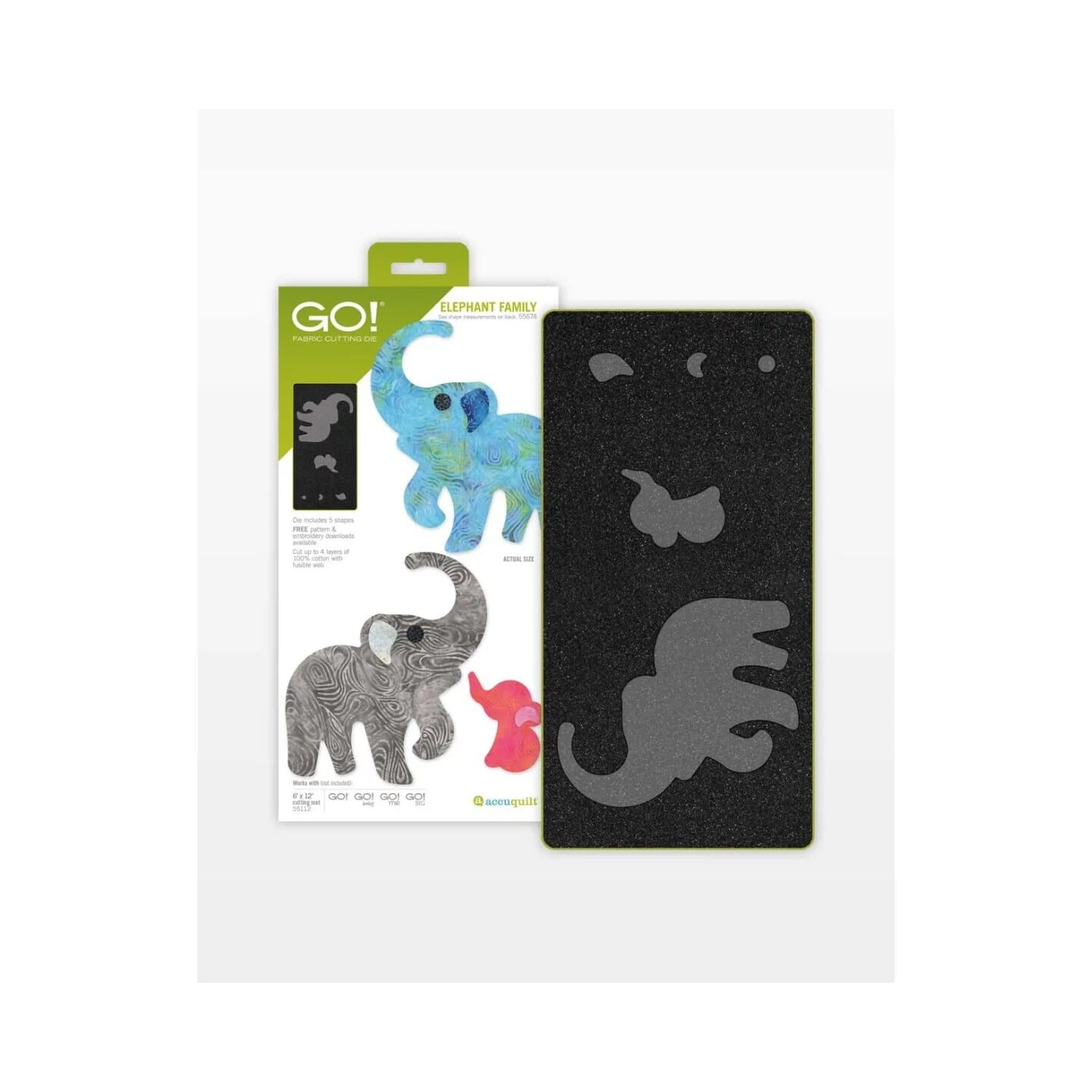 AccuQuilt - GO! Elephant Family Die - Multicolor