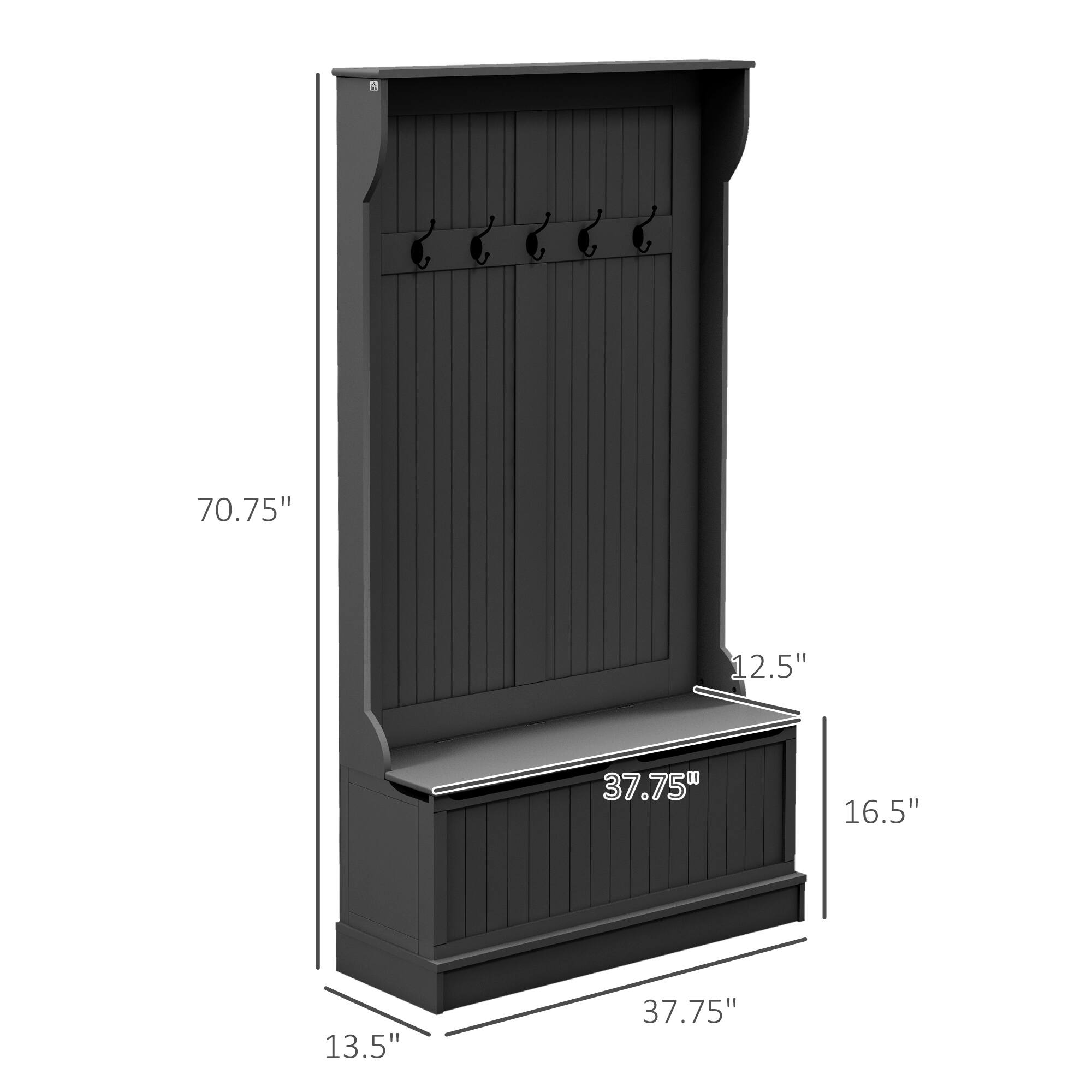 70.75", 12.5", 37.75", 16.5", 13.5", 37.75"