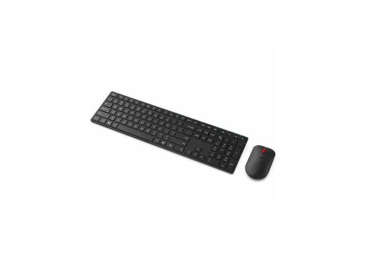 Alt View 3. Lenovo - Lenovo Wireless Multi-Mode Pro Combo Keyboard and Mouse 6000 US English - USB Type A Wireless Bluetooth/RF 2.40 GHz - Black.
