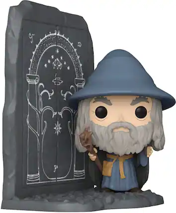 Front. Funko - FUNKO POP! Deluxe: Lord of the Rings - Gandalf Door of Durin (Glow in the Dark) - Collectibles - Multicolor.