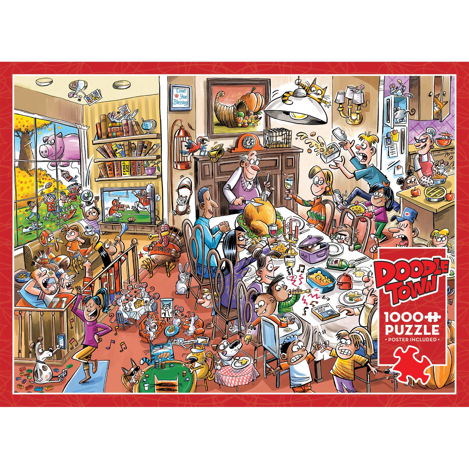 DOOPLE TOWN 1000+ PUZZLE POSTER INCLUDED