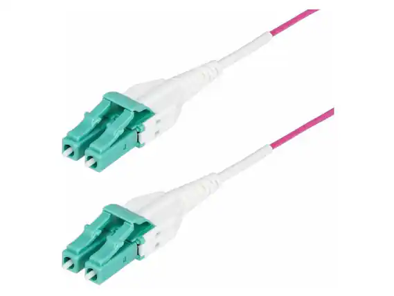 Front. StarTech.com - Startech 30m LC to LC OM4 Fiber Cable - Violet - 50/125 - 100G - OFNR.