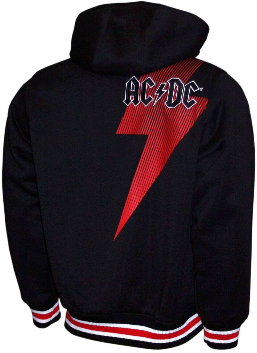 Alt View 1. PopMarket - AC/DC - AC/DC - Bolt - Double Knit Hoodie Jacket - Medium Black M2431ADA   - APPAREL - Multicolor.