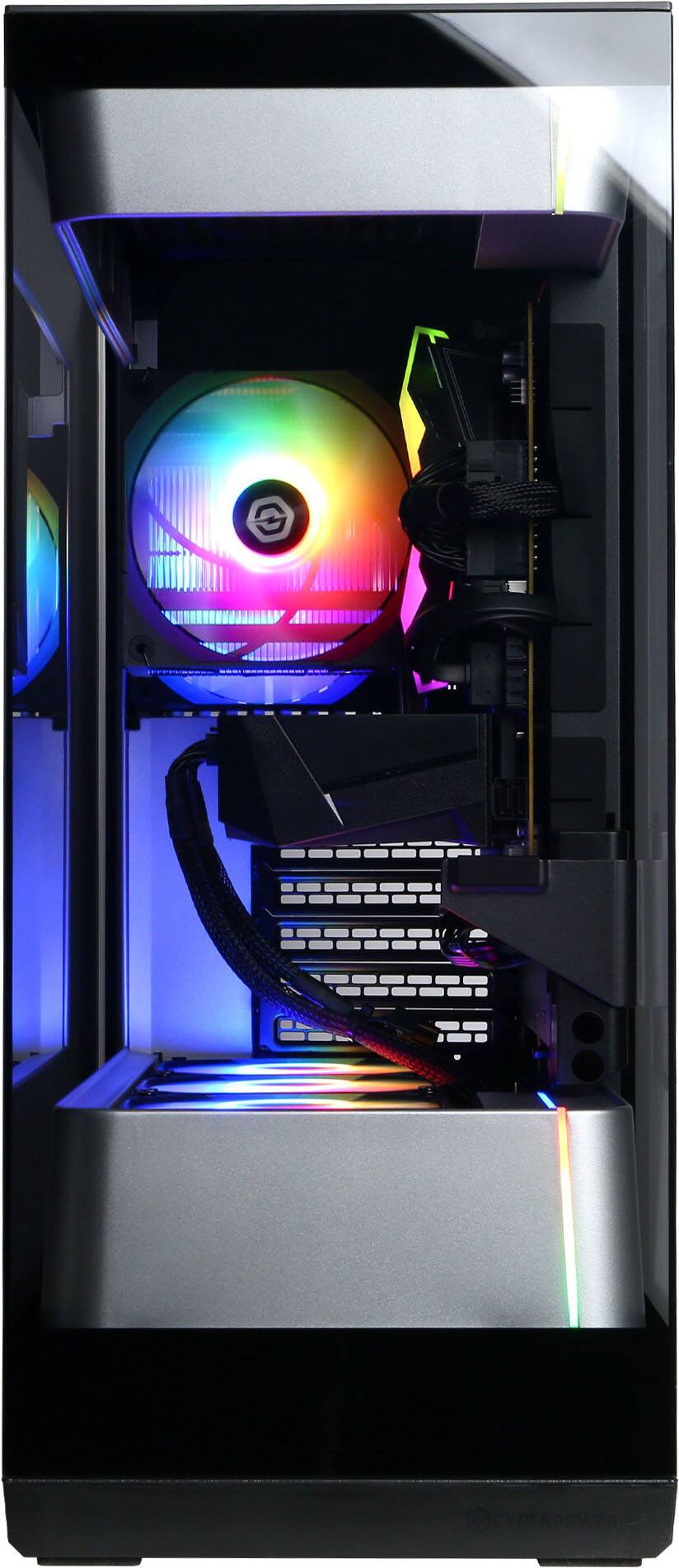 Angle. CyberPowerPC - Gaming Desktop - AMD Ryzen 7 8700F - AMD Radeon RX 7700 16GB - 16GB DDR5 - 1TB PCIe 4.0 SSD - Black.