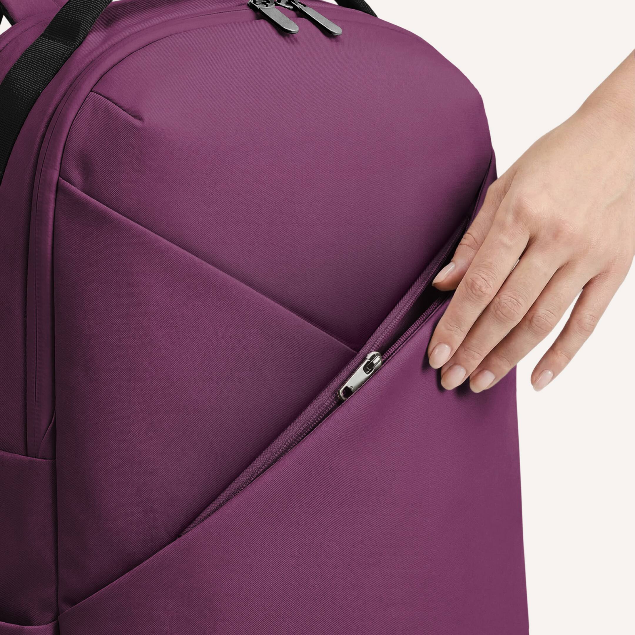 Left. Lux & Nyx - Lux & Nyx - Origami 16" Laptop Backpack - Wine - Wine.