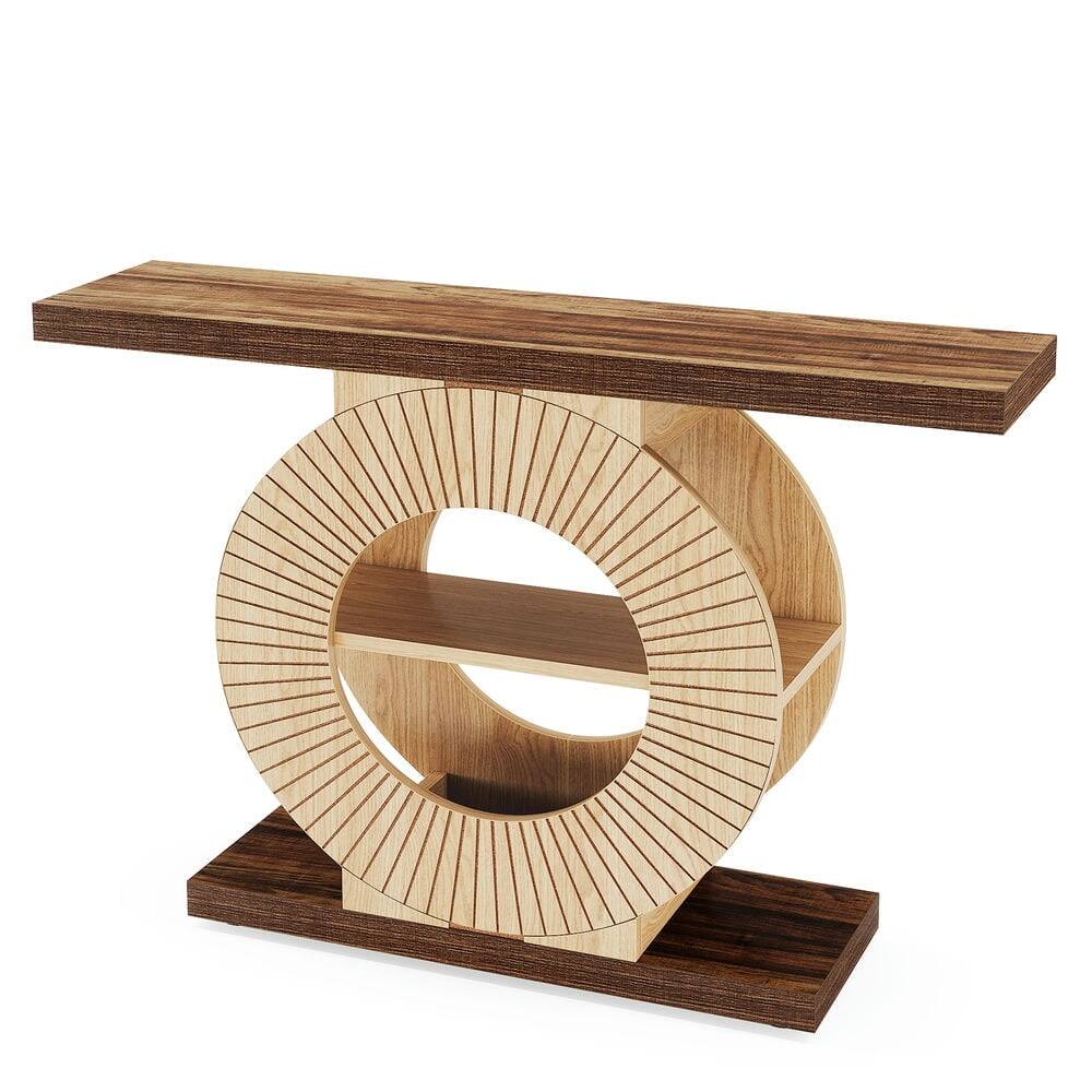 Alt View 1. Kadyn - Entryway Table, Console Sofa Table,39.3" Console Table, Elegant Wood Sofa Table Hallway Table - Brown.