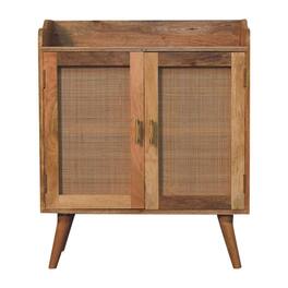 Artisan Furniture - Solid Wood Larissa T-Bar Raised Cabinet, 2 Doors - Brown