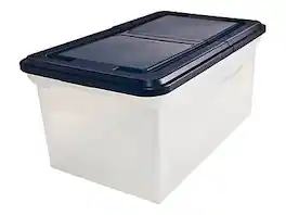 Advantus - Extra Capacity File Storage Box with Lid, Letter Size, (AVT-55797) - Clear/Navy