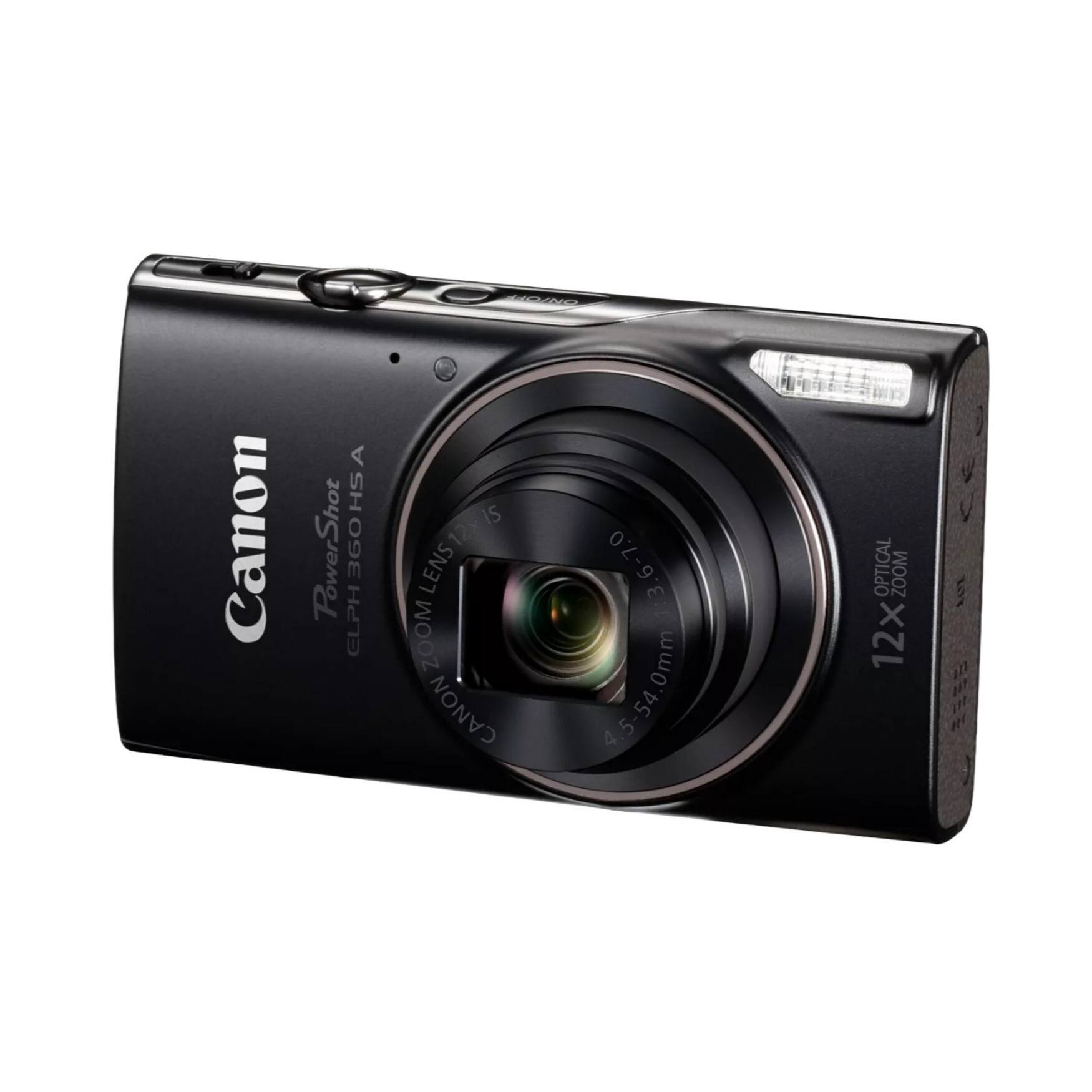 Canon PowerShot A HS 360H ELPH  
ON/OFF LENS  
12X IS 12x15 LENS 1:3.6-7.0 ZOOM 4.5-54.0mm  
CANON  
OPTICAL ZOOM 12x