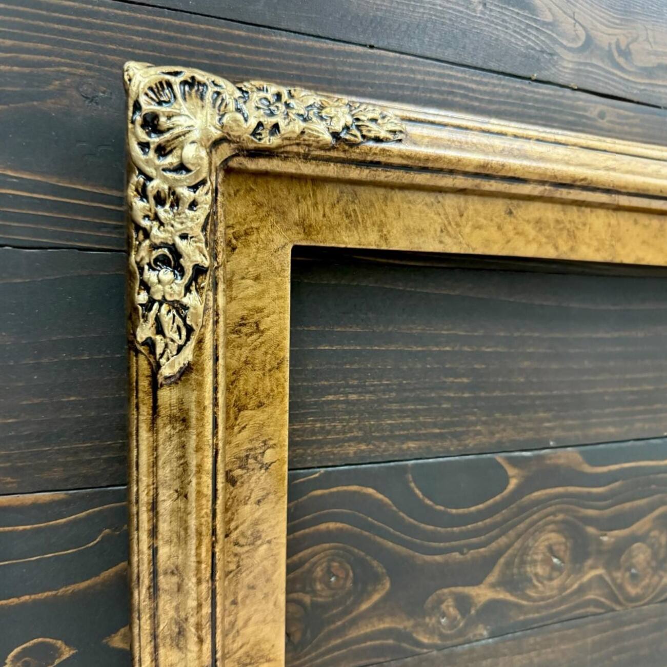 Alt View 1. LAREDO FRAME FACTORY - 75 inch Handmade ornate Tv frame for Samsung The Frame tv and Frame Pro Model - MARBLE GOLD.
