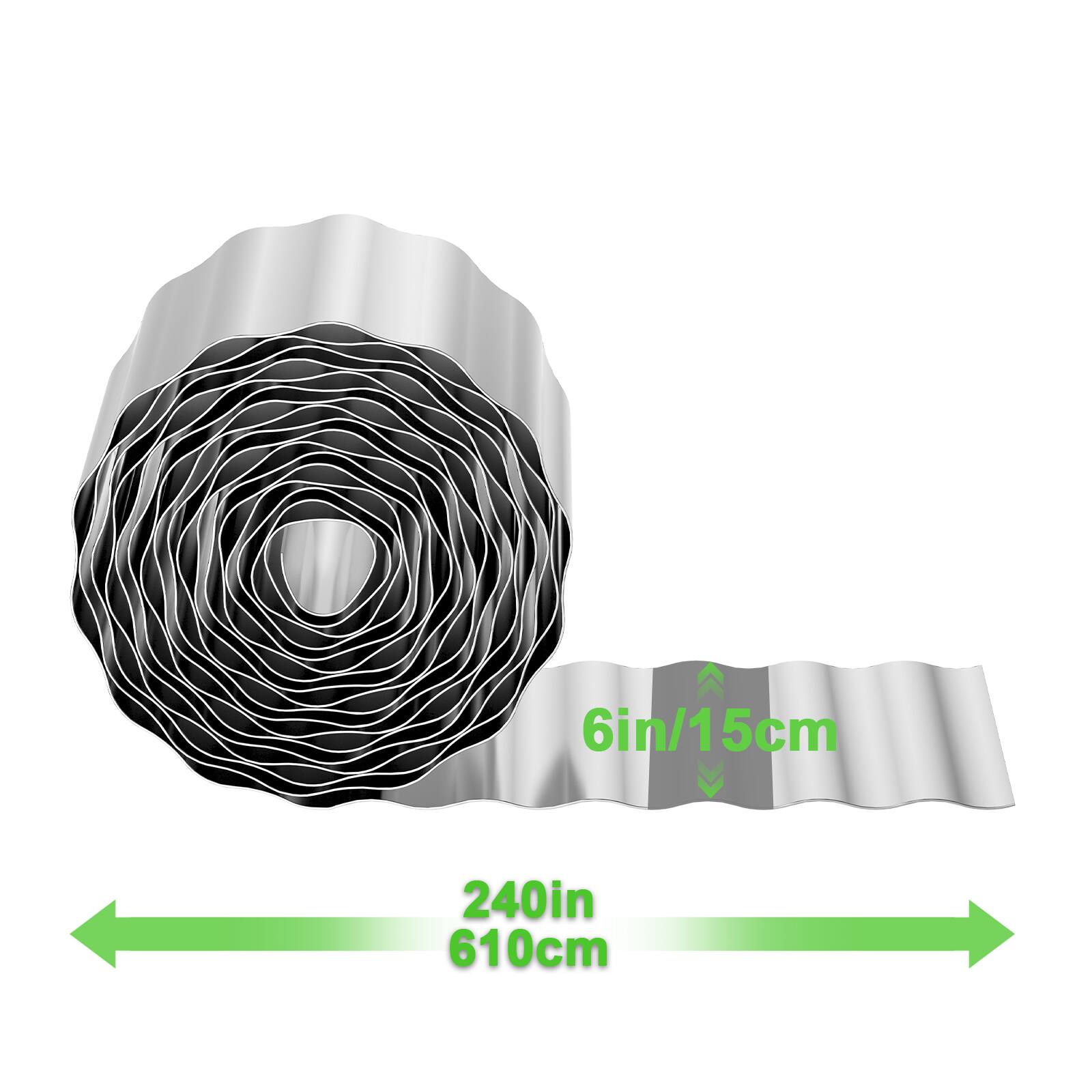 6in/15cm  
240in  
610cm