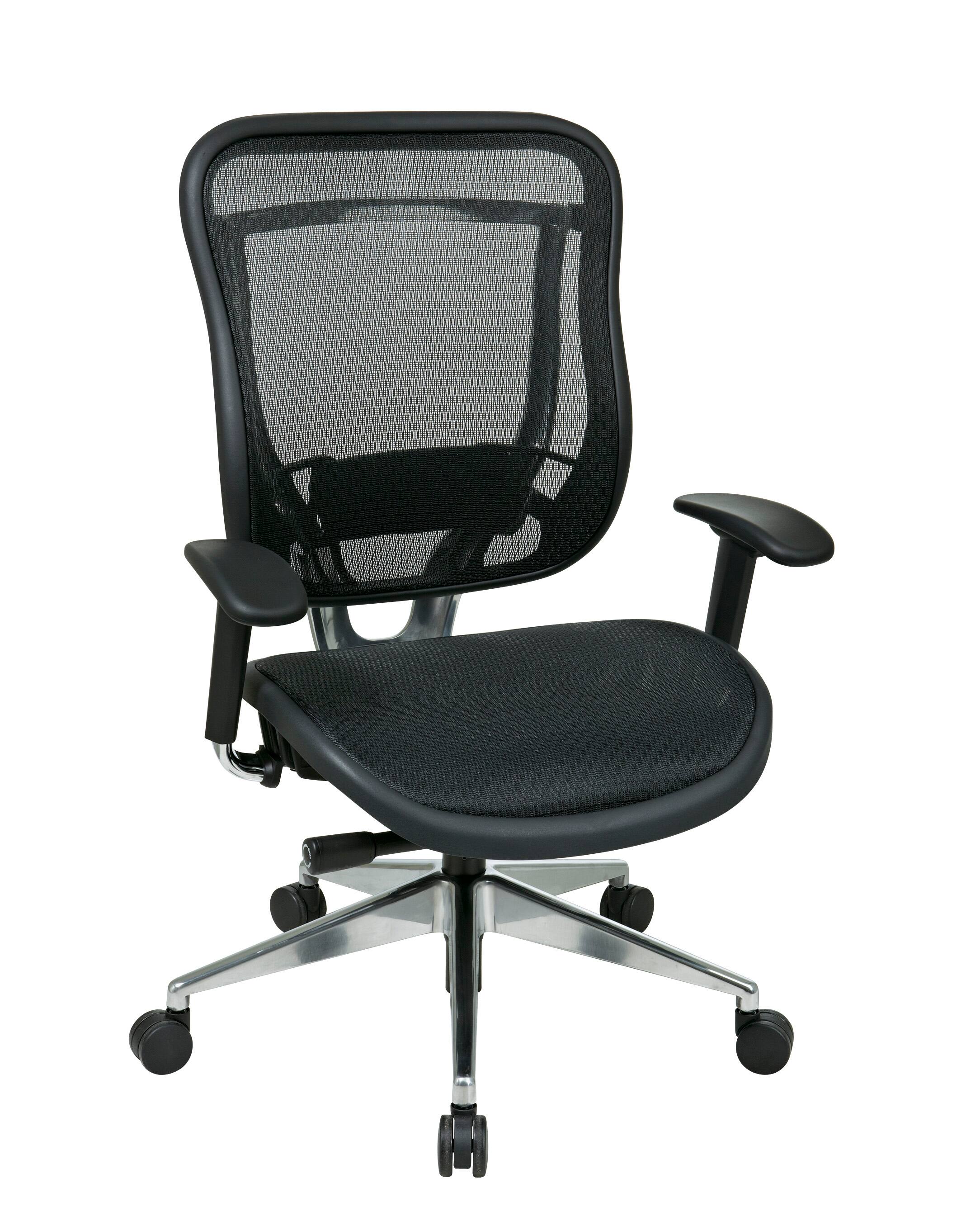Angle. Office Star Products - Executive High Back Chair - Black.