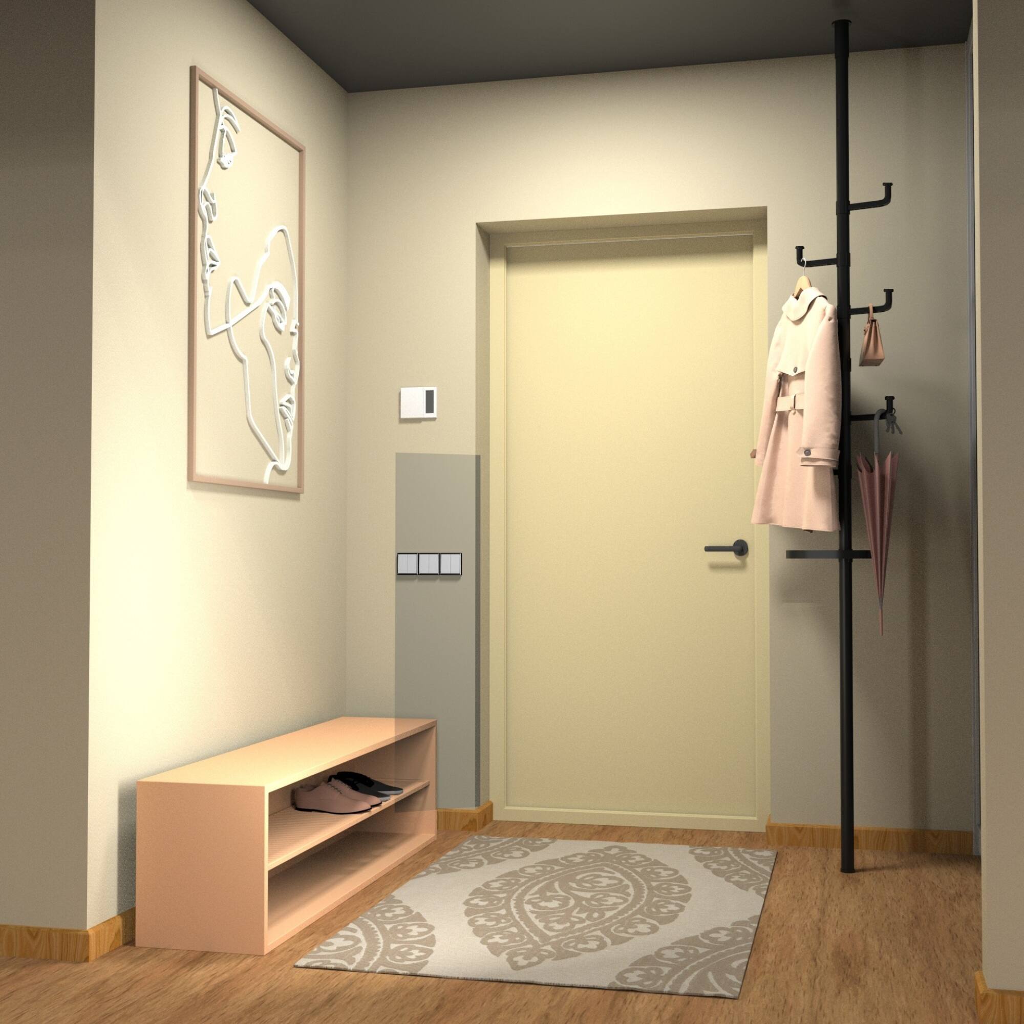 Front. GOODSILO - Adjustable Floor to Ceiling Tension Rod Laundry Drying Rack with Multi-Layer Design for Indoor and Balcony Use - Black.