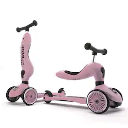 Scoot & Ride - 2-in-1 Ride-On & Stand Kids Scooter, Ages 1-5, Highwaykick 1 - Rose
