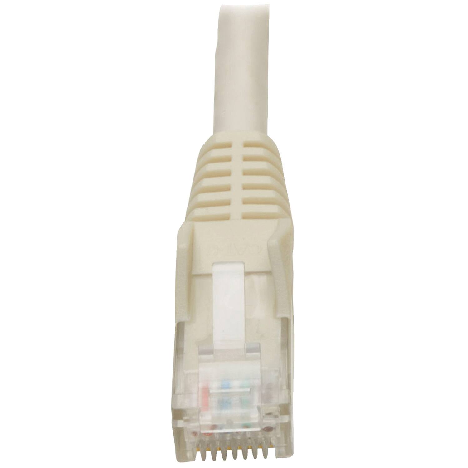 Angle. Tripp Lite - CAT-6 Gigabit Snagless Molded Solid UTP Ethernet Cable 50 Ft - White.