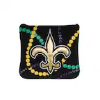 Front. TaylorMade - New Orleans Saints Mallet Headcover - Black.