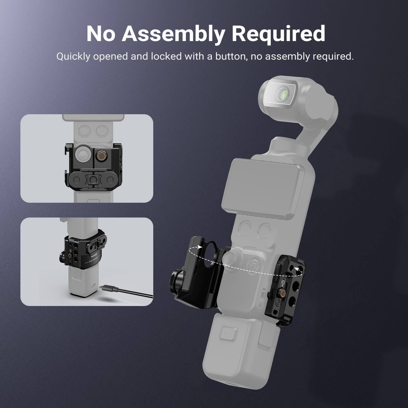 No Assembly Required

Quickly opened and locked with a button, no assembly required.