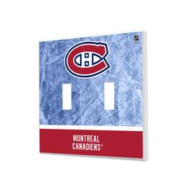 Keyscaper - Montreal Canadiens Wordmark Double Toggle Lightswitch Plate - Multicolor