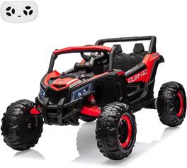 GARVEE - 24V 2 Seater Ride on UTV Car for Big Kids, Electric Vehicle, Battery Powerd Electric Off-Road UTV Car w/Remote Control - Red