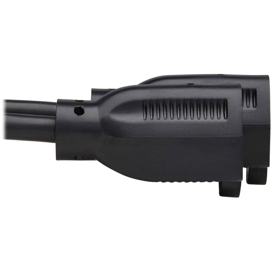 Alt View 1. Tripp Lite - Tripp Lite by Eaton Power Cord Y Splitter, C14 to 2x NEMA 5-15R - 13A, 125V, 16 AWG, 18 in. (46 cm), Black Splitter Cord - Black.