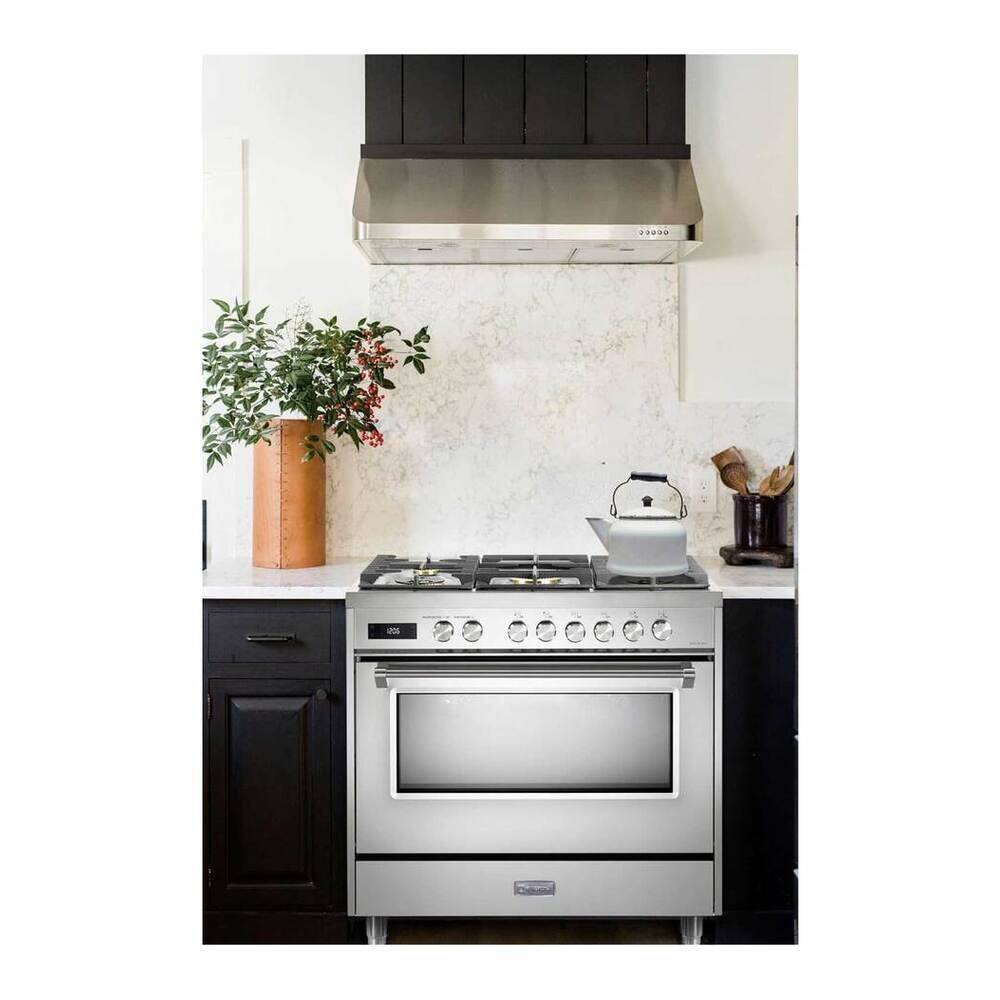 Alt View 10. Verona - Verona 36 inch Ultima Collection Dual Fuel Range with 5 Sealed Burners, 5 cu. ft. Oven Capacity (Stainless Steel) - Stainless Steel.